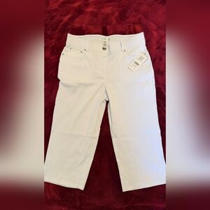 NWT 89 & MADISON White Cropped Pants SIZE 12